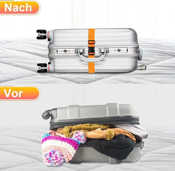 Set med 4 bagageremmar - Justerbara bagageremmar - 5x200cm