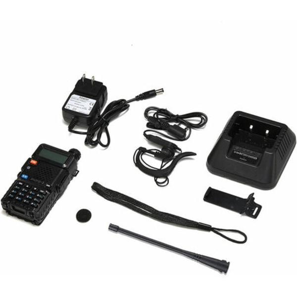 BAOFENG UV-5R Walkie Talkie FM-lähetin/vastaanotin Kaksitietoliikenne Radio Kaksinäyttöinen 400-520mHZ 5W Kaksikanavainen amatööriradio Latautuva käsiradio