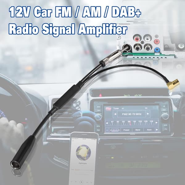Bilantennsplitter SMB-adapter DIN-kontakt Bilantenn DAB Bilradio DAB Plus
