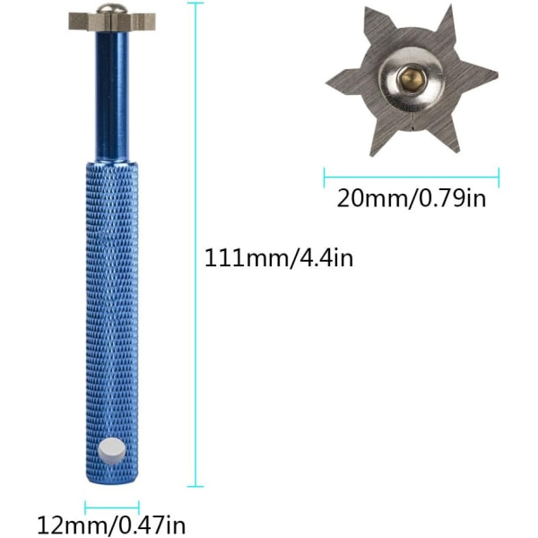 2pcs Groove Sharpener with 6 Heads - Golf Club Groove Sharpener Re-Grooving Tool and Cleaner for All Irons Pitching Sand Lob