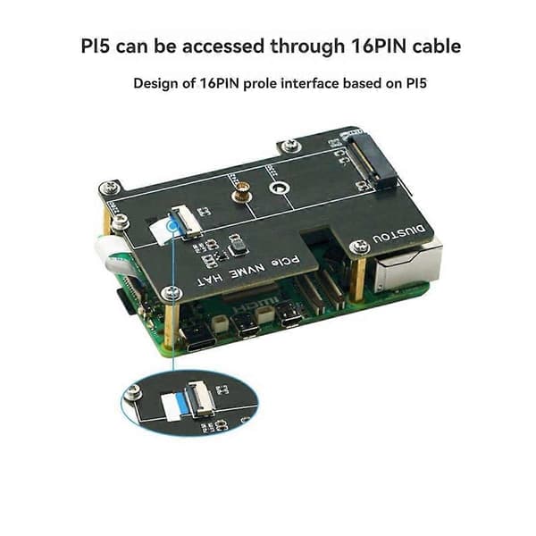 PCIe til M.2 M Nøgle Adapter NVMe Udvidelseskort til Raspberry Pi 5