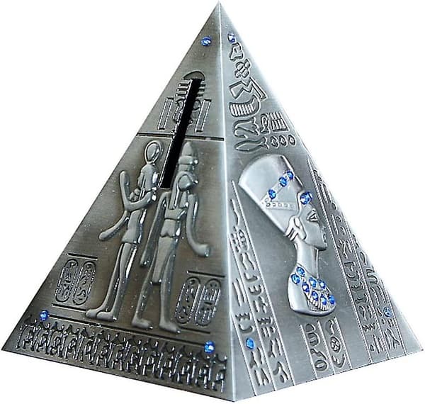 Egyptisk Pyramide Statue Model Sparegris Boligindretning 5,1 tommer - Antik Messing (Egyptisk Pyramide)