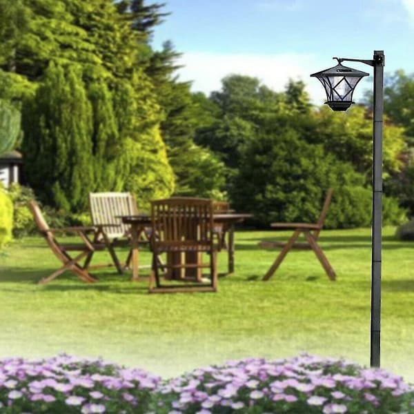 1,5 m LED solcellelamper tradisjonell hagelampe lyktestolpe lykt dekor