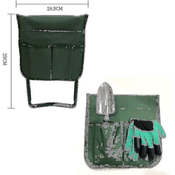 2-pack Garden Chair Side Pocket Tool Holder for Garden Bench, Green