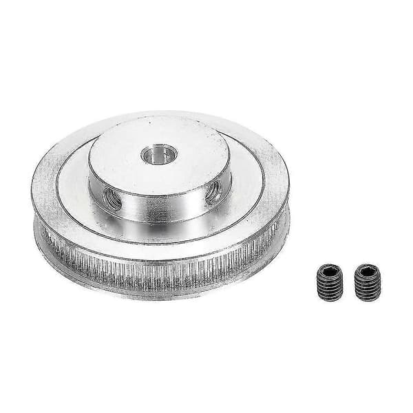 80 tænder 8 mm boring, aluminium remskive, synkronhjul sølv med skrue til 3D-printerbælte