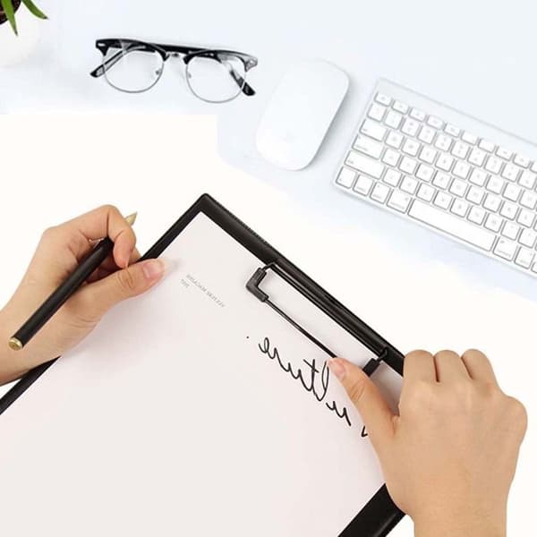 Black 2-part folders with notepad, office folder, home office folder, PZCC holder