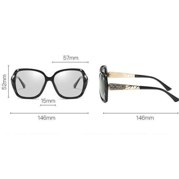 Store klassiske trendy damesolbriller UV400-beskyttelse
