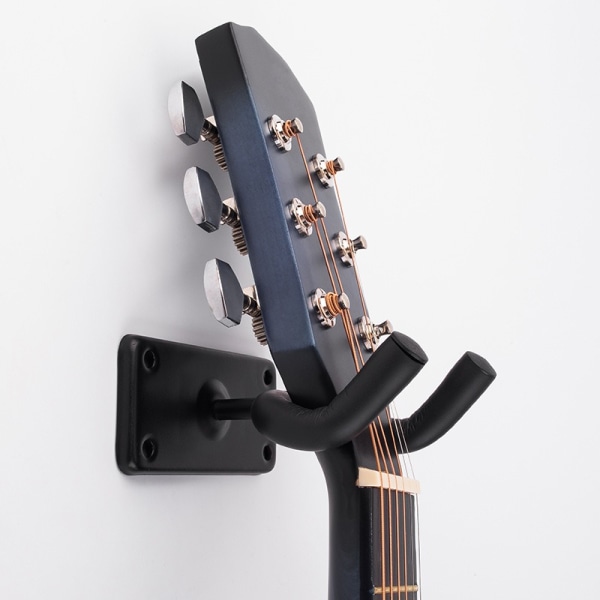 Kitaran seinäkiinnitysripustimen koukkutelineen jalustan kitararipustimet koukut akustisille sähkö- ja bassokitaroille (1 pakkaus-musta)