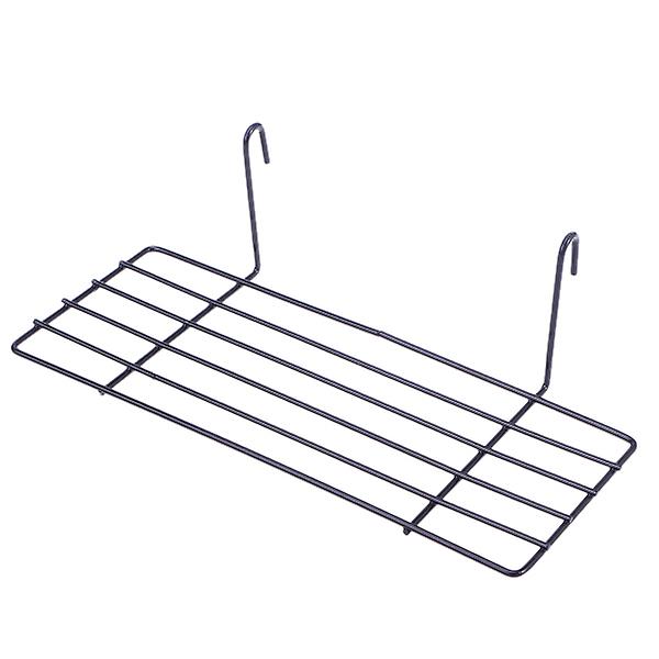 Veggmontert hylle for gridvegg, bokhylle, trådstativ, vegglagring, hyller Black