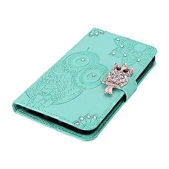Plånboksfodral för Samsung Galaxy S24 FE Uggla Blomma Tryckt Strass Läderfodral Stil C Style C
