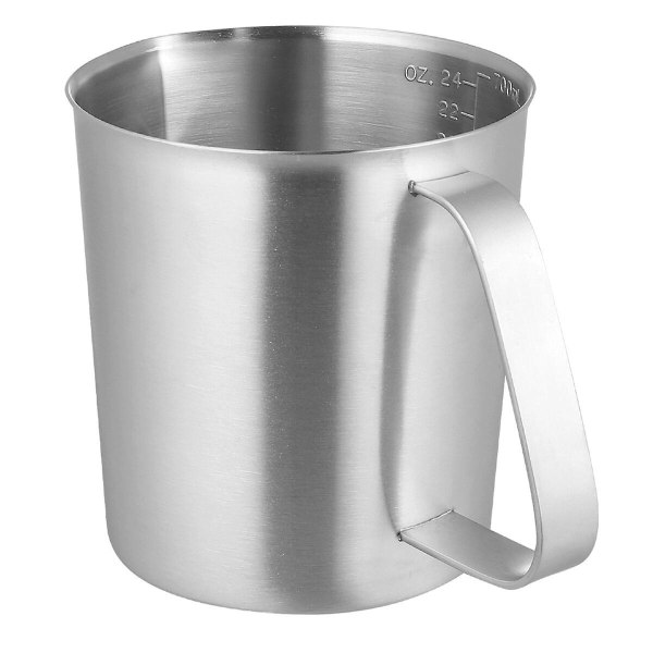 Liquid Measuring Cup Stainless Steel Baking Cup Baking Tools Kitchen Utensil For Home Daily Use (700ml, Silver)Silver10.5X10.5X11.5cm