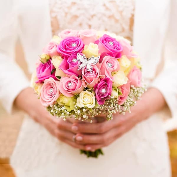 200 st. Krystal Diamant Hovednåle 3,8 cm Diamant Hoved Lige Nåle til Blomster, Rustfrit Stål Buketnåle Corsage Blomsternåle til Håndværk
