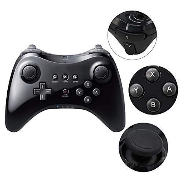 Pro Controller for Wii U, Wireless Gamepad for Nintendo Wii U Console Game Controller Joystick Dual Analog Game Controllers (Black)