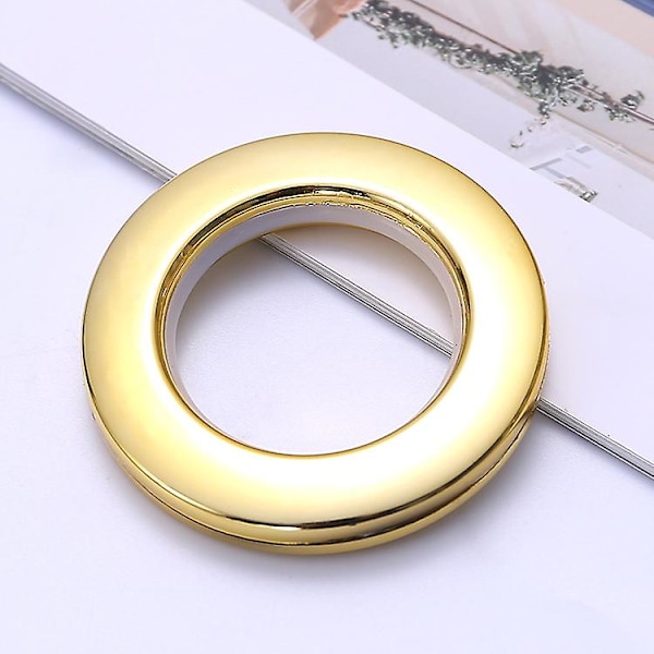 50 stk Gardinøjer - 4 Indre Diameter - ABS Plast - Lav Støj - Gardinøjer - Guld