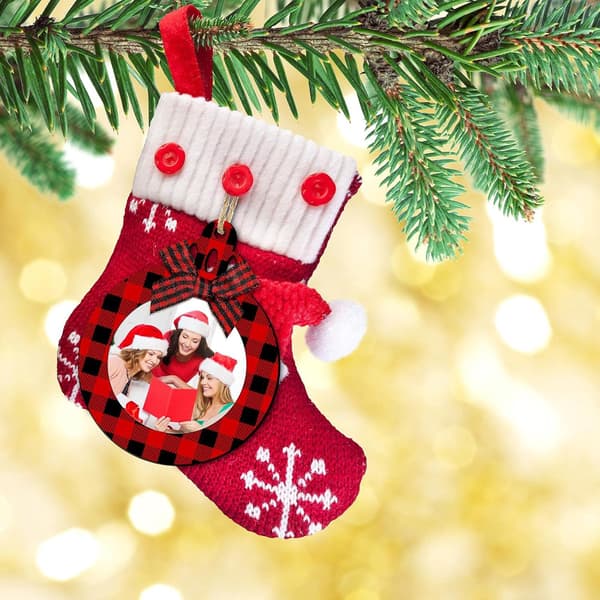 Personalized Ceramic Christmas Ornaments, Double-Sided Photo Keepsakes, Christmas Decorations, Gifts