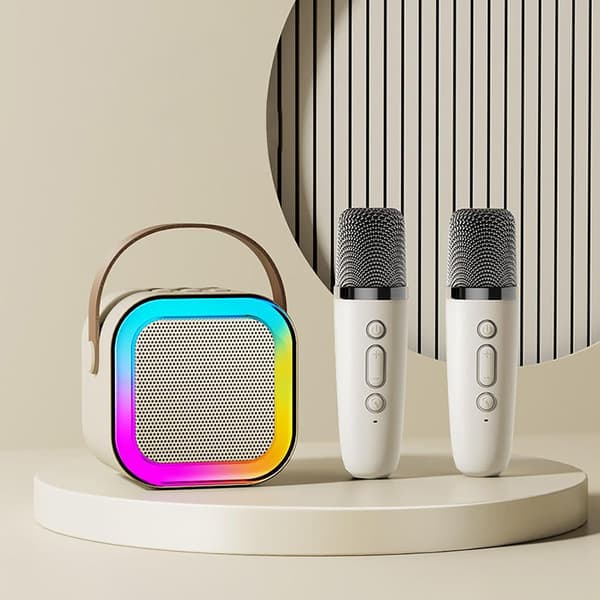 Portable Karaoke Machine, Wireless Speaker with Microphone for Home & Outdoors