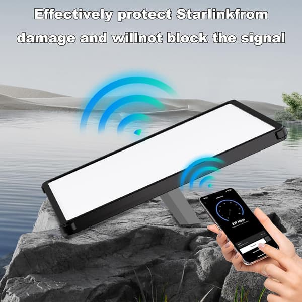 Shockproof Starlink Mini Case with Non-Slip Base, Liquid Silicone Protective Sleeve Starlink Mini Protection Portable Case White (Black)