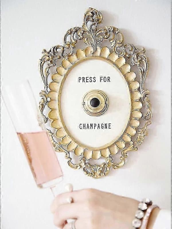 Ring Mini Press Champagne-nappi, Press Champagne-ovikellon koristelu