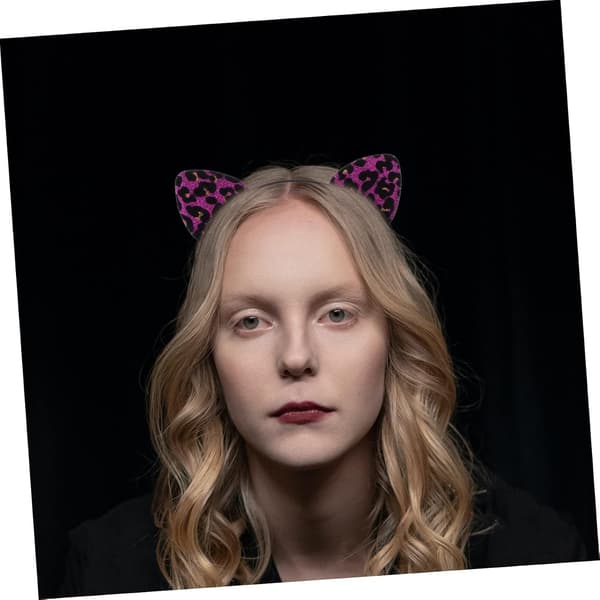 6 stk Katteører Hårbånd Glitter Fest Leopardmønstrede Jenter Søte Hårbånd Tilbehør