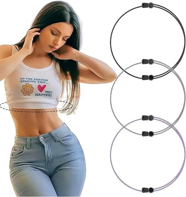 Garment Drawstring (3-pack) - Adjustable Elastic Waist - 91 cm Circumference - For Sweaters, T-shirts, and Loose-fitting Tops - No Sewing Required