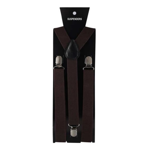 Stilfulde smalle brune seler med clips 2,5 cm