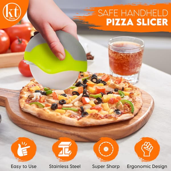 Pizzakutter med beskyttende bladbeskyttelse, brukervennlig pizzakutter