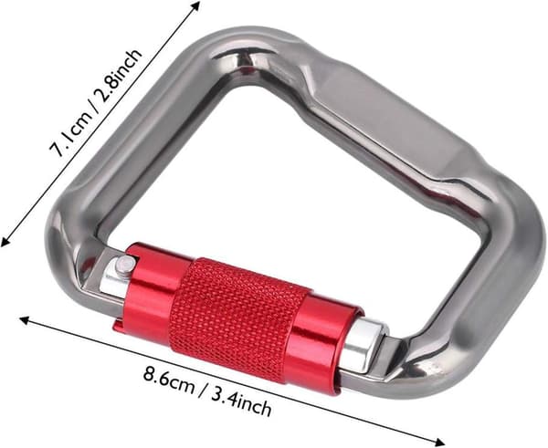 21KN Parachute Carabiner Paraglider D Buckle Spring Clip Key Chain