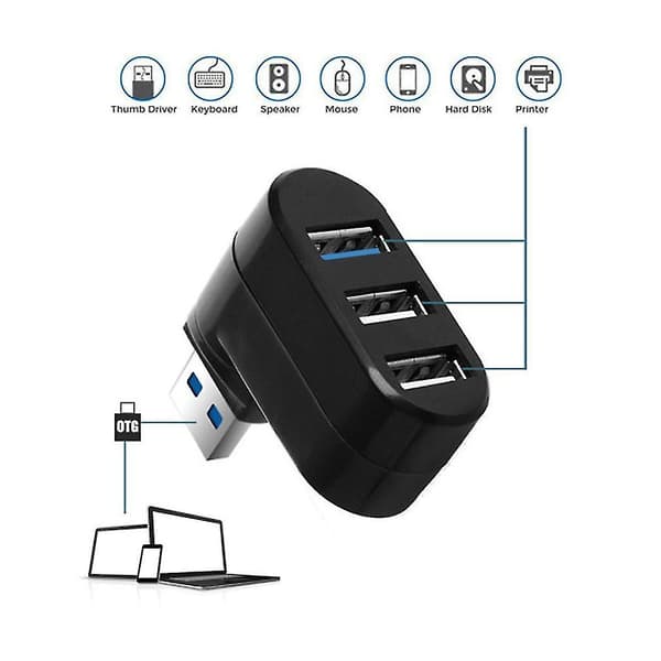 Mini 3-ports USB 3.0 Hub Høj Hastighed Dataoverførsel Splitter Box Adapter til PC Laptop USB Hub 3/6 Port USB Hub