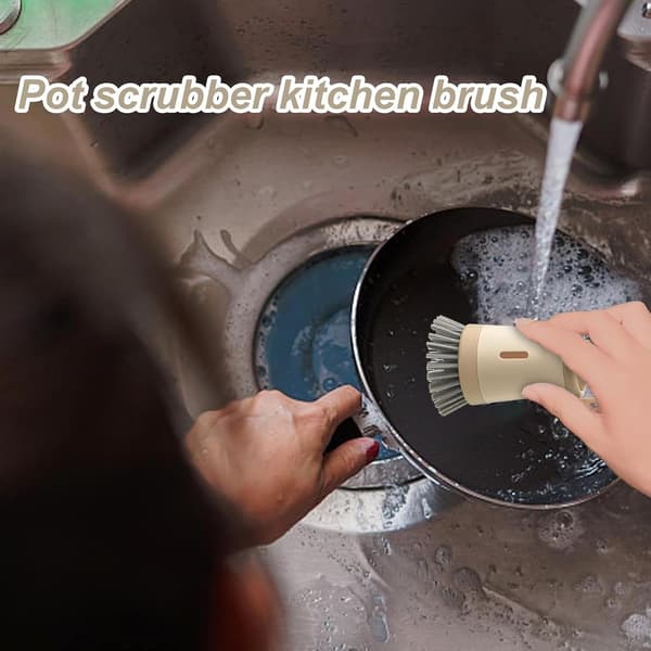 Rengöringsborste för spisar, fläktar, diskhoar och köksredskap, portabel, robust material