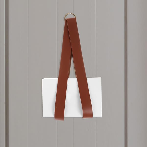 Minimalist Magazine Holder with PU Leather Material and Space-Saving Wall Mount