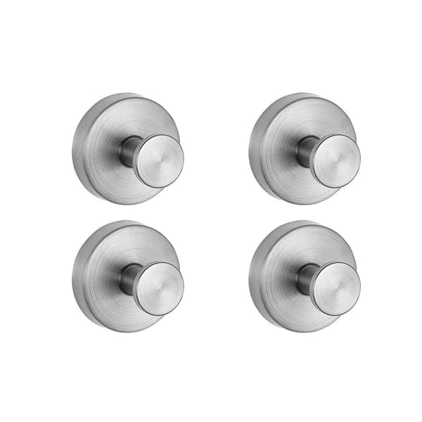 Seinäkoukut imukupilla, 4 kpl, hopea Silver 287
