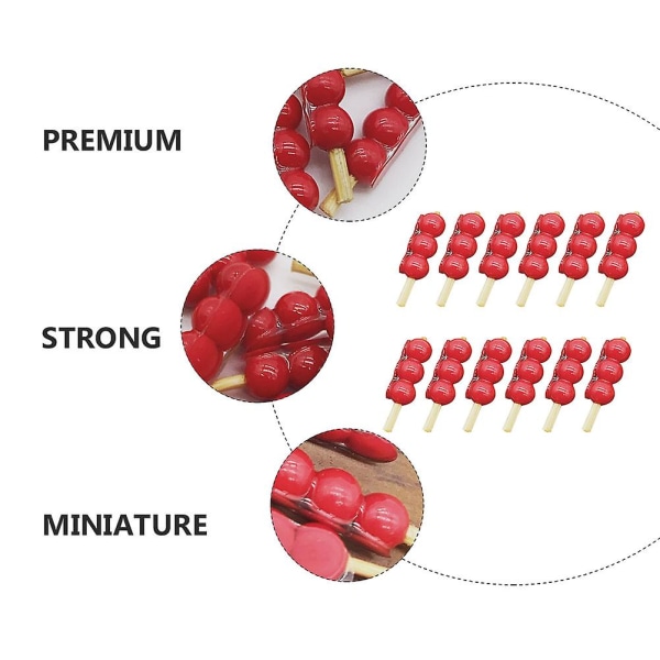 12 stk Simulerte Sukkererte Kreatieve Barn Fotorekvisitter (Tilfeldig Størrelse) Rød 2,8X0,5CM Red 2.8X0.5CM