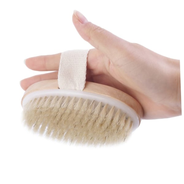 Hudskrubber Exfolierande Kroppsborste Torr Hudborste Badborste Torr Borste för Bad Borstborste Fot Skrubbborste Badverktyg