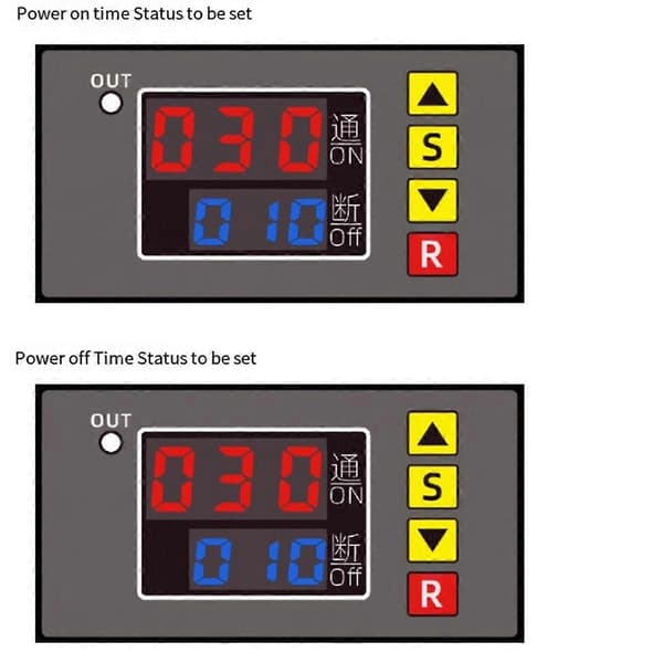T3231 Digital Time Delay Relay Multifunctional LED Display Cyclic Timing Switch Adjustable Timer