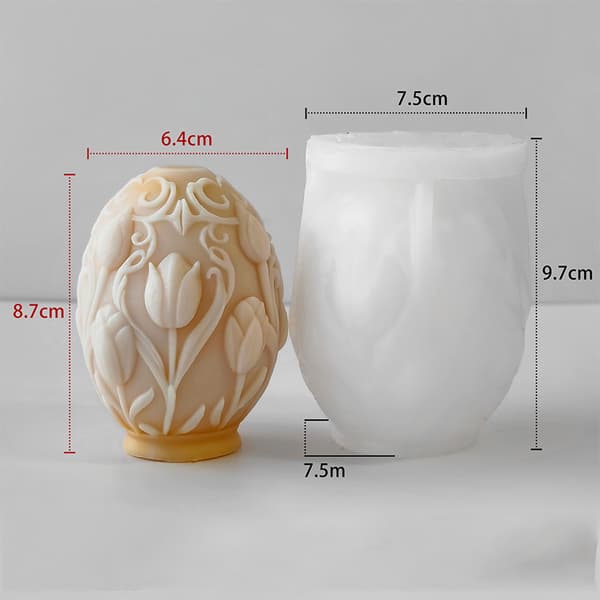Easter Bunny Candle Mold Silicone Rabbit Mold for DIY Crafts Model 7