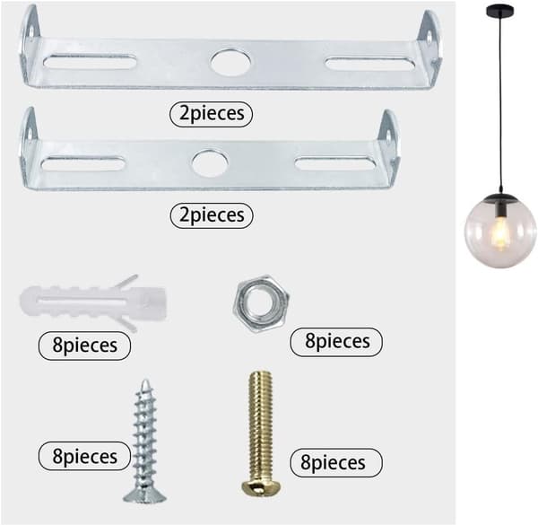 Ceiling Light Mounting Bracket, Crossbar Kit with Screws, 4-Piece