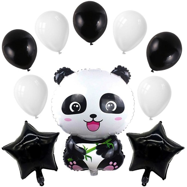 10 stk Bryllupsballonger Panda Ballong Panda Tema Ballongsett Panda Tema Ballongfest