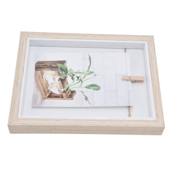 Floating Double-Sided Display Frame, Keepsake Protective Shadow Box for Wall Mounting or Tabletop Display, Simple and Classic Design Ideal for