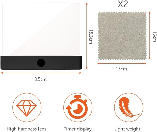 wxsp Portable Bookmark Lamp, Flat Book Light with Timer, Bright Lamp Board Lightwedge Book Lamp, Eye Protection, Dimmable, Panel Lamp