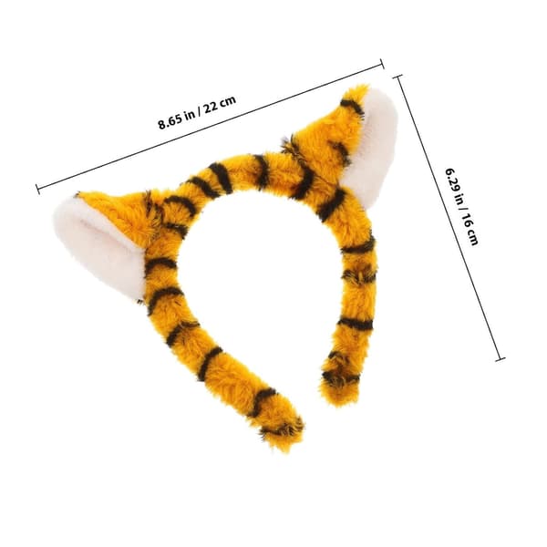 Tredimensjonalt tigerøre-hårbånd Hårtilbehør til Halloween-fest