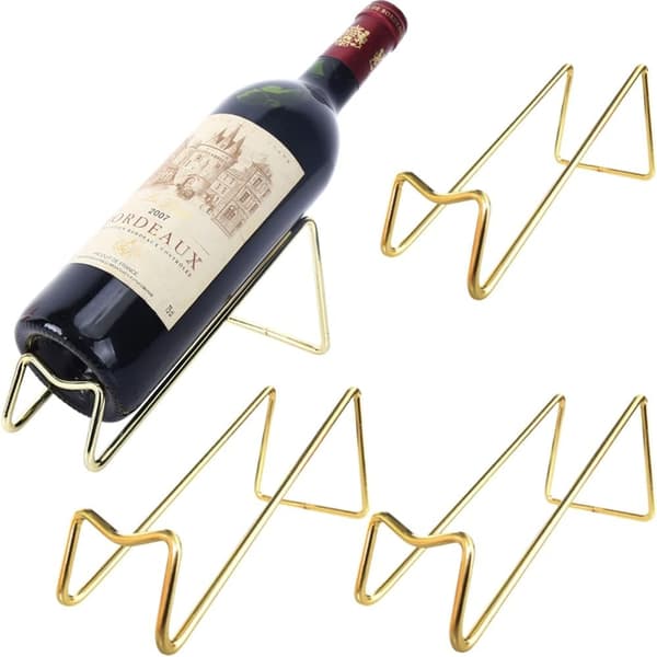 Creative Red Wine Rack Simple Stainless Steel Wine Rack Single Bottle Wine Rack 4-Piece Set