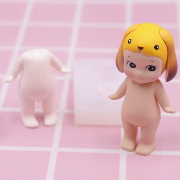 3D Søt Dukkekroppsform Guttekroppsform Silikonform Baby Sh