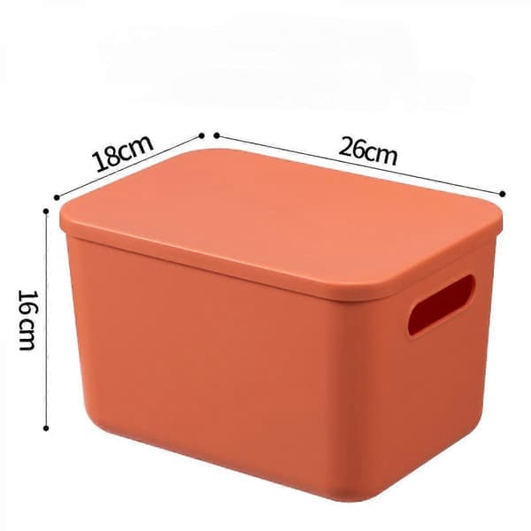 Covered Container with Drawers Storage Management Box, Desk Playroom Classroom Office, 8 L Covered Orange