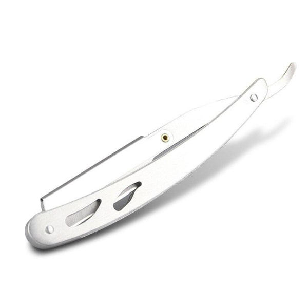 Barberkniv med 10 blade - Rustfrit stål - Sølv/sølv