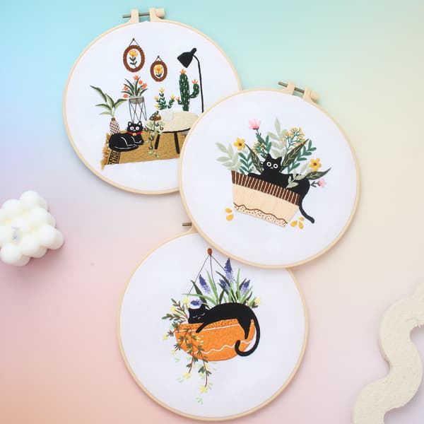 Handbroderikit för nybörjare, 30-pack korsstygnskit broderikit för vuxna broderistartkit