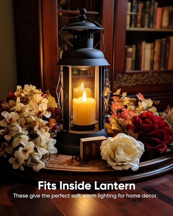 2\" x 2\" Timer Flammefrie Lys, 6-pakning 3D Veke Elektriske Lys til Jul (Hvit) Hvit White