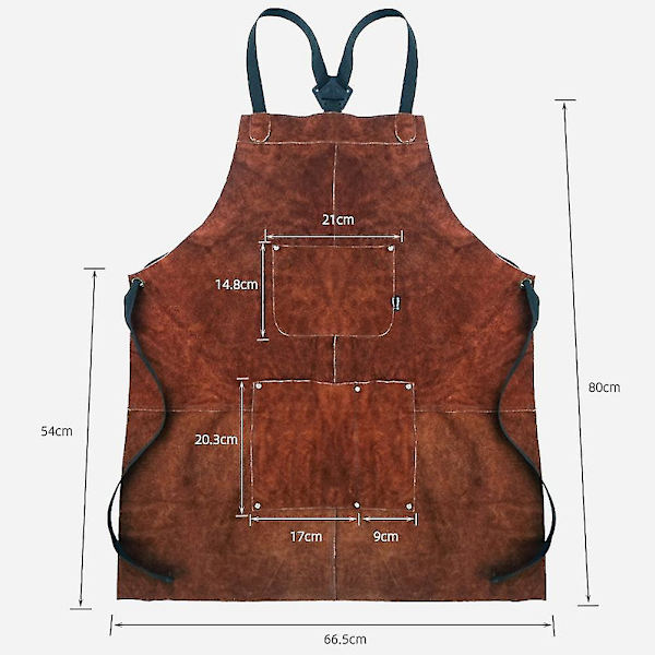 Udendørs Camping BBQ Forklæde Tykt Læder Unisex Hjem Overalls