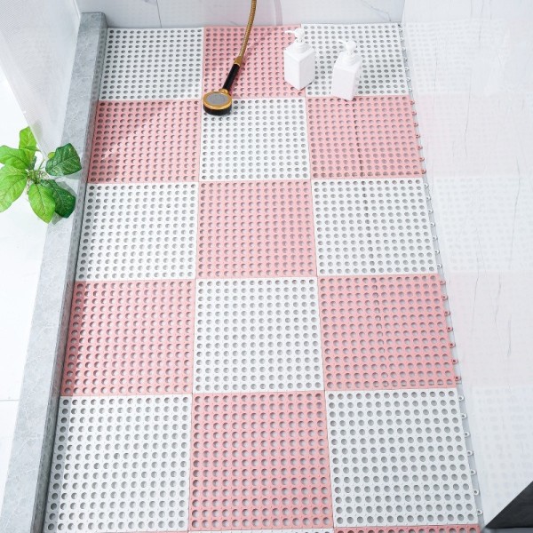Alkuperäinen liukumaton kylpyammematto, matto ammekuppiin ja tyhjennysaukoihin, konepestävät kylpyammeen suihkumattot kylpyhuoneen ftalaattilateksivapaa Pink 2pcs
