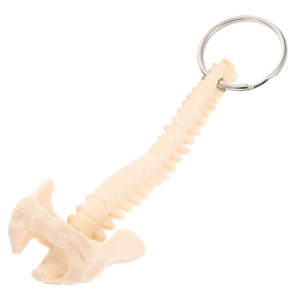 Skeleton Keychain Spine Model Pvc Pendant Keychain Spine Keyring AccessoryBeige9.5x3cm