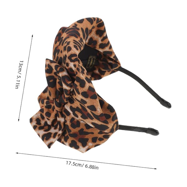 Leopardprint-hårbånd til kvinder, bredt åndbart hårtilbehør med dyremønster, elastisk indpakning egnet til daglig brug og modestyling
